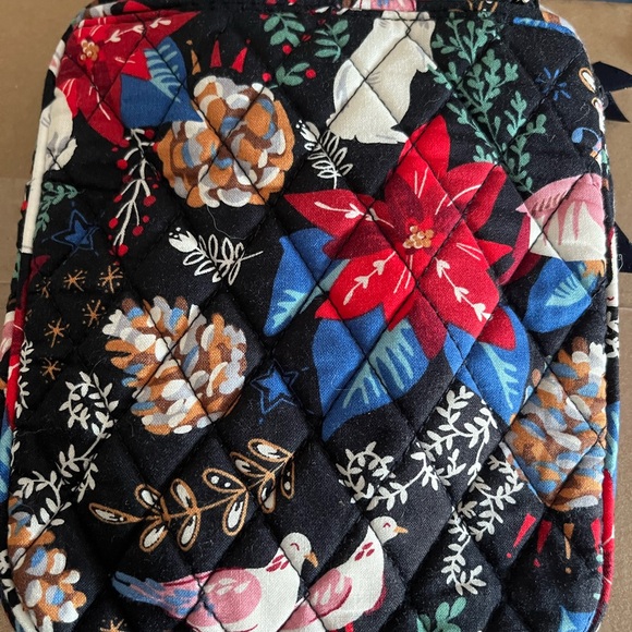 Vera Bradley Quilted Crossbody Bag - Black, Red, and Blue Floral - Picture 3 of 4